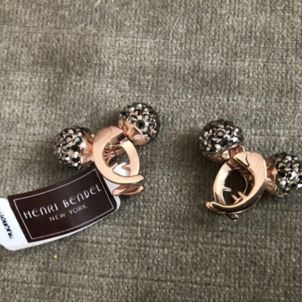 Rose Gold Marcasite Hair Clips Henri Bendel - Picture 8 of 8